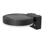 Ledvance LED Wandleuchte Endura Stil Circle Schwarz 6W 400lm - 830  | Solar - Bewegungs- und Lichtsensor 