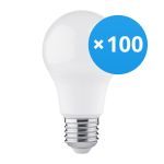 Mehrfachpackung 100x LED Glühbirne E27 Birne Matt 4.9W 470lm - 830  | Ersatz für 40W