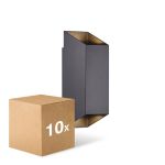 Mehrfachpackung 10x Nordlux Nico Wandleuchte Aluminium Schwarz Up & Down | Geeignet für 2x GU10