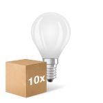 Mehrfachpackung 10x Ledvance Classic LED E14 Birne Fadenlampe Matt 4.8W 470lm - 827  | Dimmbar - Ersatz Für 40W