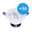 Mehrfachpackung 50x LED spot Rund schwenkbar 7W 560lm 60D - 930  | 85mm - Ausschnitt 70mm - UGR 