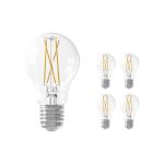 Mehrfachpackung 5x Calex Smart Tuya Wifi E27 Birne Fadenlampe 7W 806lm - 818-830 Abstimmbares Weiß | Dimmbar - Ersatz für 60W