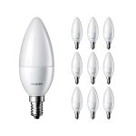Mehrfachpackung 10x Philips Corepro LEDcandle E14 Matt 5W 470lm - 827  | Ersatz für 40W