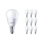 Mehrfachpackung 10x Philips Corepro LEDluster E14 Kugel Matt 5W 470lm - 827  | Ersatz für 40W