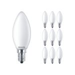 Mehrfachpackung 10x Philips Corepro LEDcandle E14 Matt 2.2W 250lm 827  | Ersatz für 25W