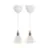 Nordlux Ray 2-Kit Pendelleuchte Glas Chrome | Geeignet für 2x E14