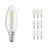 Mehrfachpackung 10x Ledvance CLASSIC LED E14 Kerze Fadenlampe Klar 4.8W 470lm - 827 | Dimmbar - Ersatz für 40W