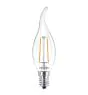 Philips Corepro LED Kerze E14 Gebogene Spitze Fadenlampe Klar 2W 250lm - 827  | Ersatz für 25W