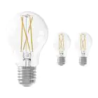 Mehrfachpackung 3x Calex Smart Tuya Wifi E27 Birne Fadenlampe 7W 806lm - 818-830 Abstimmbares Weiß | Dimmbar - Ersatz für 60W