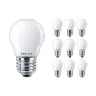 Mehrfachpackung 10x Philips Corepro LEDluster E27 Kugel Matt 4.3W 470lm - 827  | Ersatz für 40W