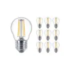 Mehrfachpackung 10x Philips Master Value LEDluster E27 Kugel Fadenlampe Klar 3.4W 470lm - 927  | Höchste Farbwiedergabe - Dimmbar - Ersatz für 40W