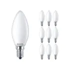 Mehrfachpackung 10x Philips Corepro LEDcandle E14 Matt 2.2W 250lm 827  | Ersatz für 25W