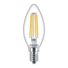 Mehrfachpackung 10x Philips Corepro LEDcandle E14 Fadenlampe Klar 6.5W 806lm - 827  | Ersatz Für 60W