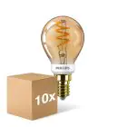 Mehrfachpackung 10x Philips Master Value LED Lustre E14 Kugel Fadenlampe Klar 2.6W 136lm - 918  | Höchste Farbwiedergabe - Dimmbar - Ersatz Für 15W