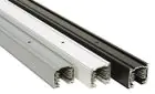 3-Phasen Schienensystem - 1m - Schwarz