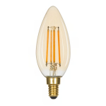 LED E14 Kerze Fadenlampe Messing 4.1W 350lm - 822 | Dimmbar - Ersatz für 40W