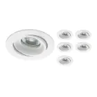 Mehrfachpackung 6x Einbau Spot Vision MR16 schwenkbar Weiß | Ausschnitt 69mm - GU10 Sockel