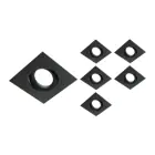 Mehrfachpackung 6x Einbau Spot Boxi MR16 schwenkbar Schwarz | Ausschnitt 80mm - GU10 Sockel