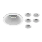 Mehrfachpackung 6x Einbau Spot D-round MR16 Weiß | Ausschnitt 70mm - GU10 Sockel