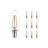Mehrfachpackung 10x LED E14 Kerze Fadenlampe Klar 2.5W 250lm - 827 | Dimmbar - Ersatz für 25W