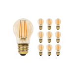Mehrfachpackung 10x LED E27 Kugel Fadenlampe Messing 4.1W 350lm - 822 | Dimmbar - Ersatz für 32W