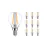 Mehrfachpackung 10x Lustre LED E14 Kugel Fadenlampe Klar 2.5W 250lm - 822-827 Dim To Warm | Dimmbar - Ersatz Für 25W