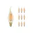 Mehrfachpackung 10x LED E14 Gebogen-tip Kerze Fadenlampe Messing 4.1W 350lm - 822 | Dimmbar - Ersatz für 40W