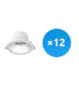 Mehrfachpackung 12x Budgetlight LED Downlight Apollo 20W 2500lm 60D - 830 Warmweiß | 220mm - UGR <19