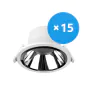 Mehrfachpackung 15x LED Deckenstrahler 20W 2300lm 60D - 830  | 220mm - Ausschnitt 200mm - Alu Reflektor - UGR <19