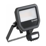 Ledvance Projecteur LED Aluminium Noir 17W 2400lm 100D - 840  | IP65 - Détecteur De Mouvement Et De Lumière - Symétrique