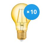 Lot 10x Osram Vintage 1906 LED E27 Poire Filament Dorée 2.5W 220lm - 824  | Remplacement 25W