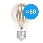 Lot 50x WIZ Smart Wifi E27 Poire Filament Smoke 6.5W 400lm - 820-850 Accordable Blanc | Dimmable - Remplacement 35W