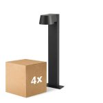 Lot 4x D'Lite Éclairage de jardin Lira Noir 7W 600lm 830  | IP54 
