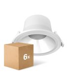 Lot 6x Spot Encastrable LED V2.0 15-25W 1800-3060lm 60D - 830/840 CCT | 220mm - Diamètre 200mm