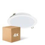 Lot 4x Philips Spot Encastrable LED Lediniare DN065B Meta lBlanc 12W 1200lm 110D - 830-840-865 CCT | 175mm - Diamètre 150mm - IP20