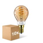 Lot 10x Philips Master Value LED Lustre E14 Boule Filament Claire 2.6W 136lm - 918  | Meilleur Rendu De Couleur - Dimmable - Remplacement 15W