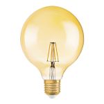 Osram Vintage 1906 LED E27 Globe Filament Dorée 125mm 7W 650lm - 824  | Remplacement 40W