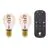 Pack duo 2x Eglo LED Poire E27 Filament Ambre 9.8W 360lm - 822-865 Accordable Blanc | Dimmable - Remplacement 25W