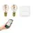 Pack duo 2x Eglo LED Poire E27 Filament Ambre 9.8W 360lm - 827-865 Accordable Blanc | Dimmable - Remplacement 25W