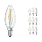 Lot 10x Ledvance CLASSIC LED E14 Bougie Filament Claire 4.8W 470lm - 827 | Dimmable - Remplacement 40W