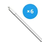 Lot 6x Réglette LED Étanche 17W 1870lm - 840  | 120cm