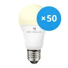 Lot 50x WIZ Smart Wifi E27 Poire Dépolie 9W 806lm - 827  | Dimmable - Remplacement 60W
