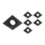 Lot 6x Encastré Spot Boxi MR16 inclinable Noir | Diamètre 80mm - GU10 Culot