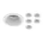 Lot 6x Encastré Spot D-round MR16 Blanc | Diamètre 70mm - GU10 Culot