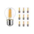 Lot 10x LED E27 Boule Filament Claire 4.5W 470lm - 927  | Meilleur Rendu De Couleur - Remplacement 40W