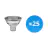 Lot 25x Spot LED GU5.3 MR16 7.5W 621lm 60D - 827  | Dimmable - Remplacement 50W