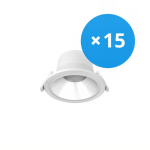 Lot 15x Spot encastrable LED 9W 1100lm 60D - 830  | 145mm - UGR <19